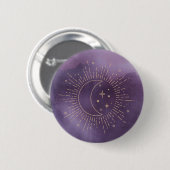Badge Rond 5 Cm Soleil et Lune (Devant & derrière)