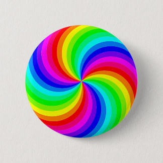 Badge Rond 5 Cm Soleil lumineux psychédélique de remous