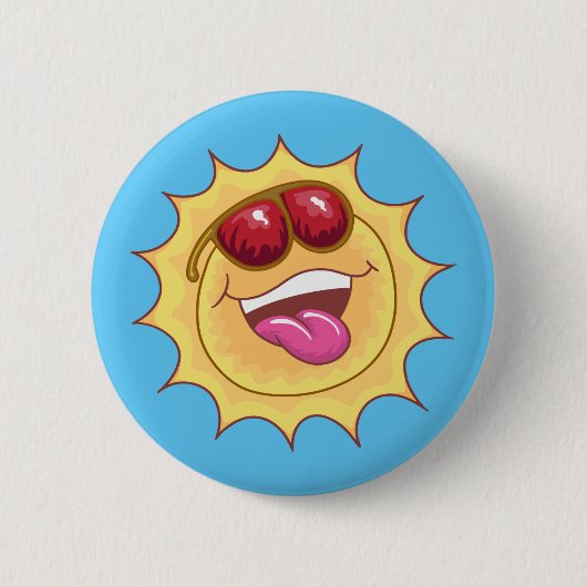 Badge Rond 5 Cm Soleil riant (Devant)