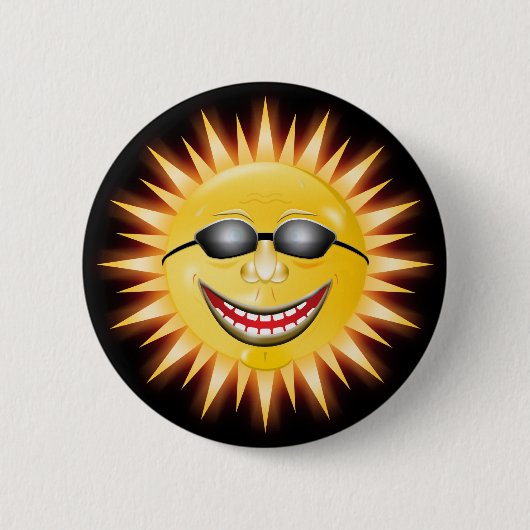 Badge Rond 5 Cm Soleil souriant (Devant)