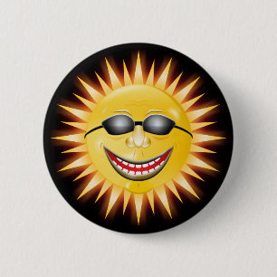 Badge Rond 5 Cm Soleil souriant