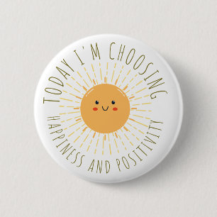 Badge Rond 5 Cm Soleil souriant mignon