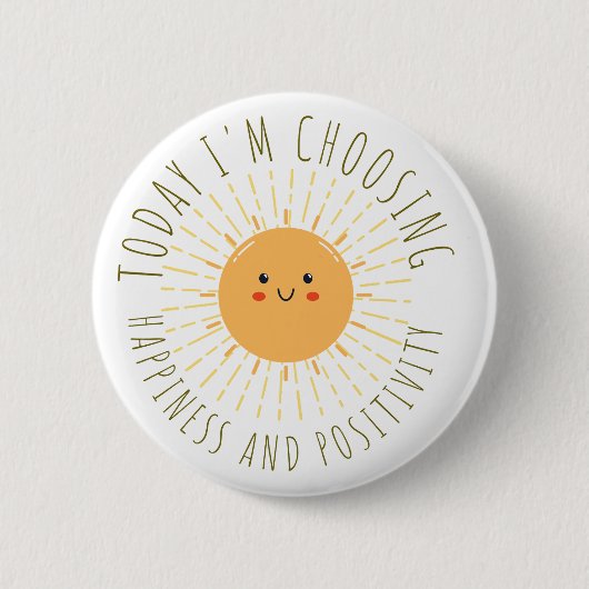 Badge Rond 5 Cm Soleil souriant mignon (Devant)
