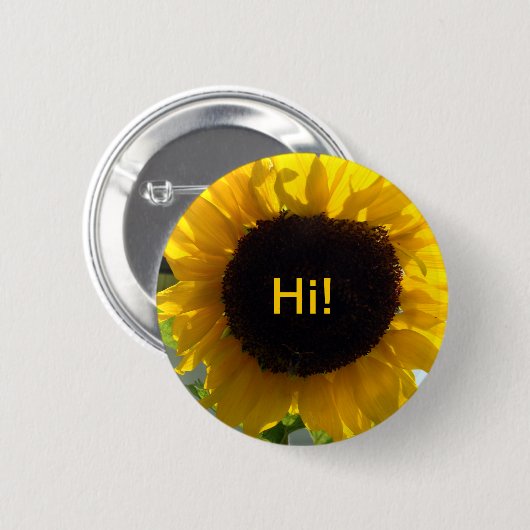 Badge Rond 5 Cm Soleil tournesol (Devant & derrière)