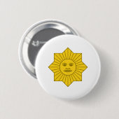 Badge Rond 5 Cm Soleil uruguayen de mai (Devant & derrière)