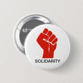 Badge Rond 5 Cm Solidarité avec les syndicats du Wisconsin (Devant & derrière)