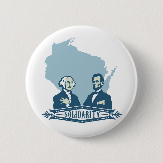 Badge Rond 5 Cm Solidarité du Wisconsin (Devant)