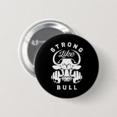 Badge Rond 5 Cm Solide Comme Un Bâtiment À Taureau 7 (Devant & derrière)