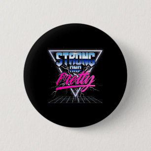 Badge Rond 5 Cm Solide Et Joli 90s 80s Vaporwave Bodybuilding G