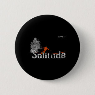 Badge Rond 5 Cm Solitude Utah Ski vintage dans le style des années