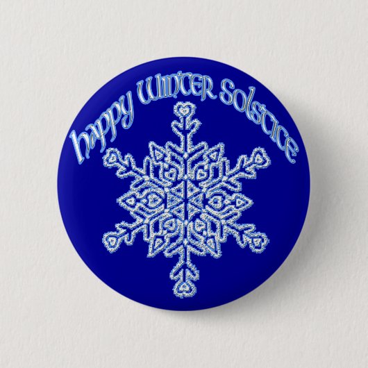 Badge Rond 5 Cm Solstice d'hiver heureux (Devant)