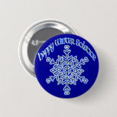 Badge Rond 5 Cm Solstice d'hiver heureux (Devant & derrière)
