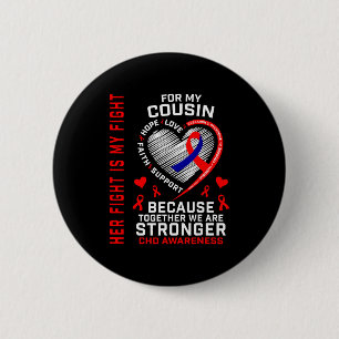 Badge Rond 5 Cm Son combat Cousin Sensibilisation à la cardiopathi