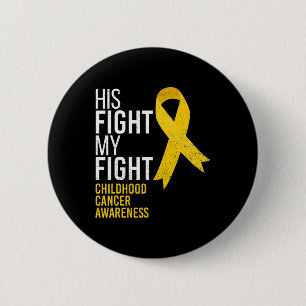 Badge Rond 5 Cm Son combat est Ma lutte contre le cancer de l'enfa