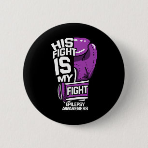 Badge Rond 5 Cm Son combat est mon combat Épilepsie Crise Neurolog