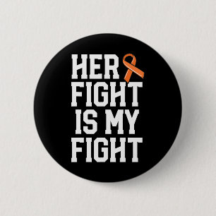 Badge Rond 5 Cm Son Combat Est Mon Combat Leucémie Cancer Mari Hom