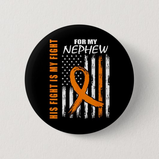 Badge Rond 5 Cm Son combat est mon combat Nephew Leukemia Sensibil (Devant)