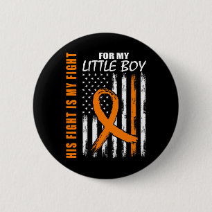Badge Rond 5 Cm Son Combat Est Mon Combat Petit Garçon Fils Leukem