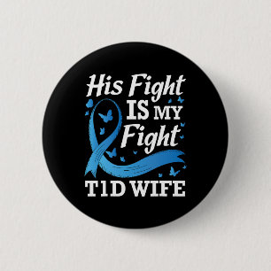 Badge Rond 5 Cm Son combat est mon combat T1d Femme Sensibilisatio