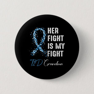 Badge Rond 5 Cm Son combat est mon combat T1d Grand-mère Type 1 Di