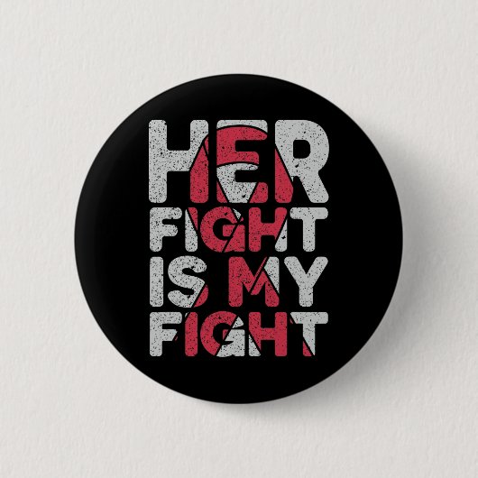 Badge Rond 5 Cm Son combat est My Fight Brain Aneurysm Support (Devant)