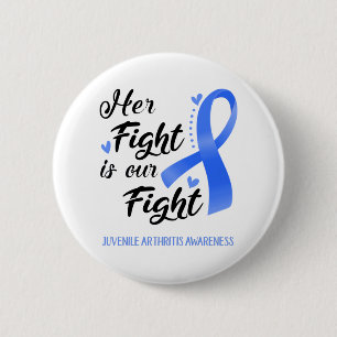 Badge Rond 5 Cm Son combat est notre prix de lutte contre l'arthri