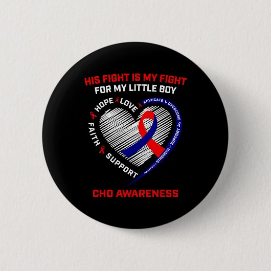 Badge Rond 5 Cm Son combat Petit Garçon Fils Conscience de l'Enfan (Devant)