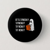 Badge Rond 5 Cm Son Fou Ghost Boo Fun Halloween Mens (Devant)