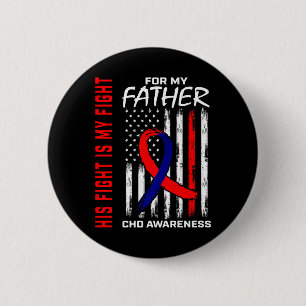 Badge Rond 5 Cm Son Père Feu Papa Chd Sensibilisation Américaine U