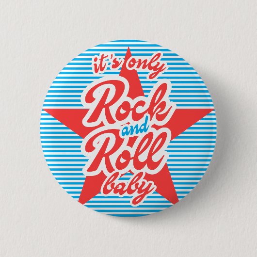 Badge Rond 5 Cm Son Seul Bébé Rock Et Roll (Devant)