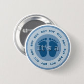 Badge Rond 5 Cm son un garçon (Devant & derrière)