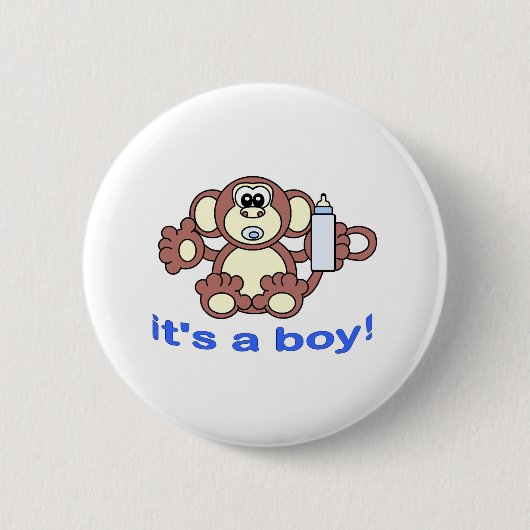 Badge Rond 5 Cm Son un GARÇON ! (Devant)