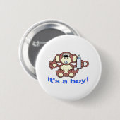 Badge Rond 5 Cm Son un GARÇON ! (Devant & derrière)