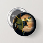 Badge Rond 5 Cm Sonde Jupiter et Lo Galileo (Devant & derrière)