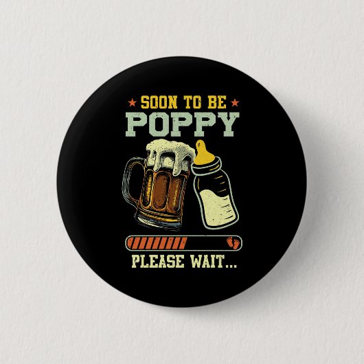 Badge Rond 5 Cm Soon To Be Ppy Est 2025 Pregnancy Announcement L (Devant)