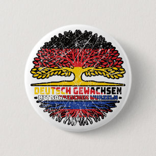 Badge Rond 5 Cm Sorben Sorbisch Deutsch Deutschland Baum Wurzel