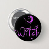 Badge Rond 5 Cm Sorcière (Devant & derrière)