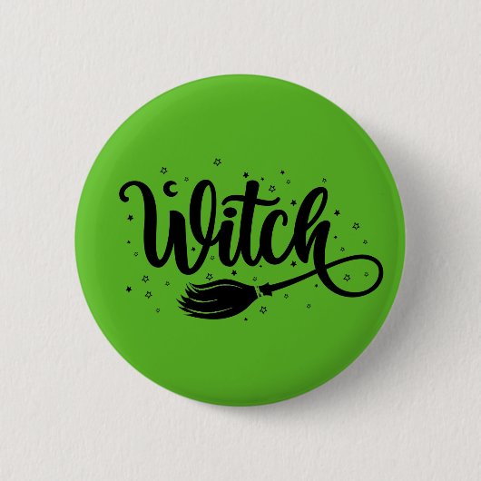 Badge Rond 5 Cm Sorcière (Devant)