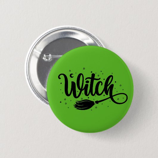 Badge Rond 5 Cm Sorcière (Devant & derrière)