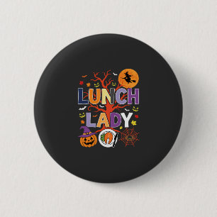 Badge Rond 5 Cm Sorcière de cuisine de dame de déjeuner d'Hallowee