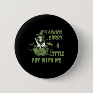 Badge Rond 5 Cm Sorcière de mauvaises herbes féminines Sorcière dr
