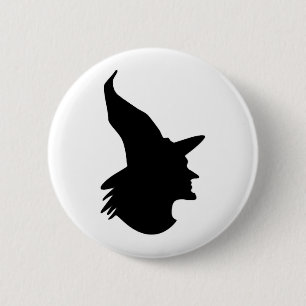 Badge Rond 5 Cm sorcière d'halloween