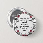 Badge Rond 5 Cm Sorcière féministe (Devant & derrière)