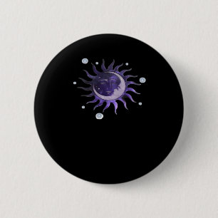 Badge Rond 5 Cm Sorcière gothique Whimsigothique Soleil Et Lune