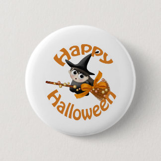 Badge Rond 5 Cm Sorcière heureuse