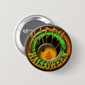Badge Rond 5 Cm Sorcière heureuse de Halloween (Devant & derrière)
