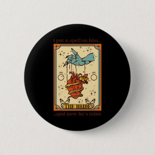 Badge Rond 5 Cm Sorcière Mystique Drôle Mariée Et Groom J'Ai Mis U