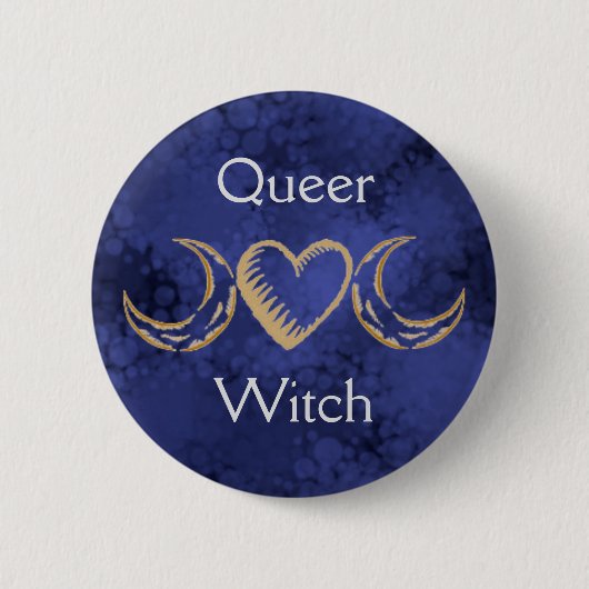Badge Rond 5 Cm Sorcière Queer (Devant)
