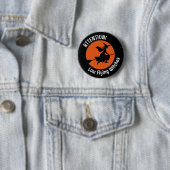 Badge Rond 5 Cm Sorcière sur chambre (En situation)