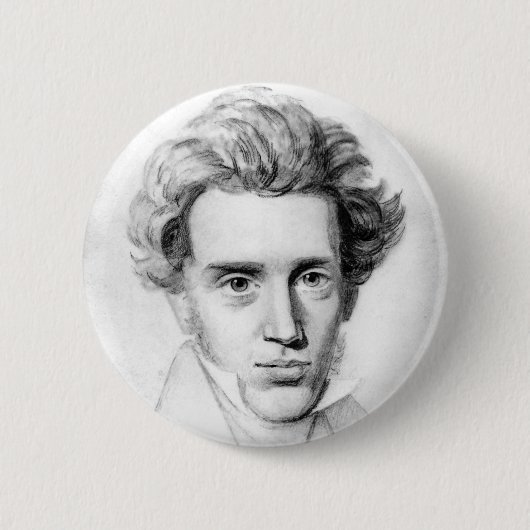 BADGE ROND 5 CM "SOREN KIERKEGAARD" (Devant)